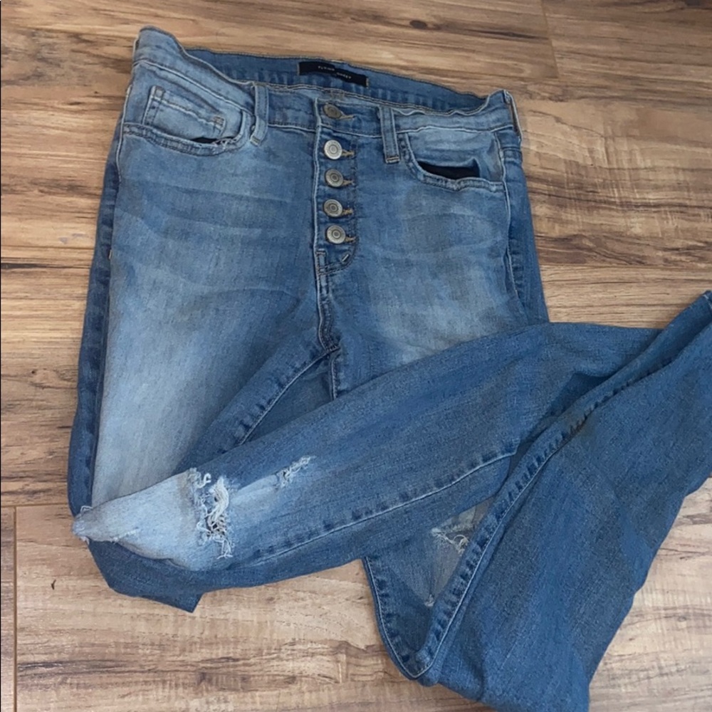 Flying monkey high rise distressed jeans